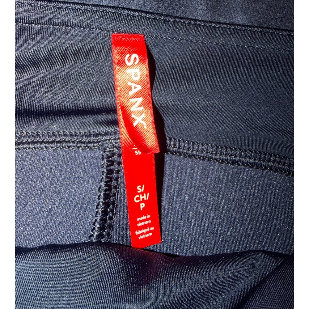 SPANX Leggings Womens S Navy Faux Suede High Rise Pull-On Shaping‎ - Picture 5 of 6
